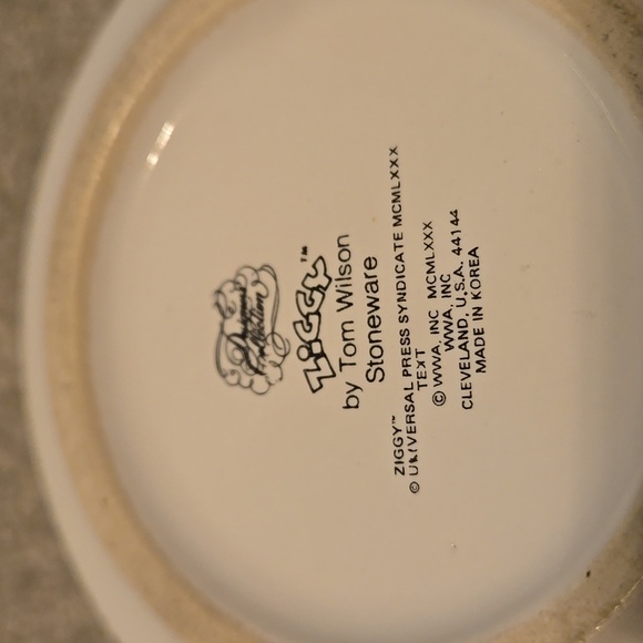 Vintage ZIGGY Soup Du Jour Of The Day Stoneware Mug 1980 Tom Wilson Soup Mug - Picture 5 of 5